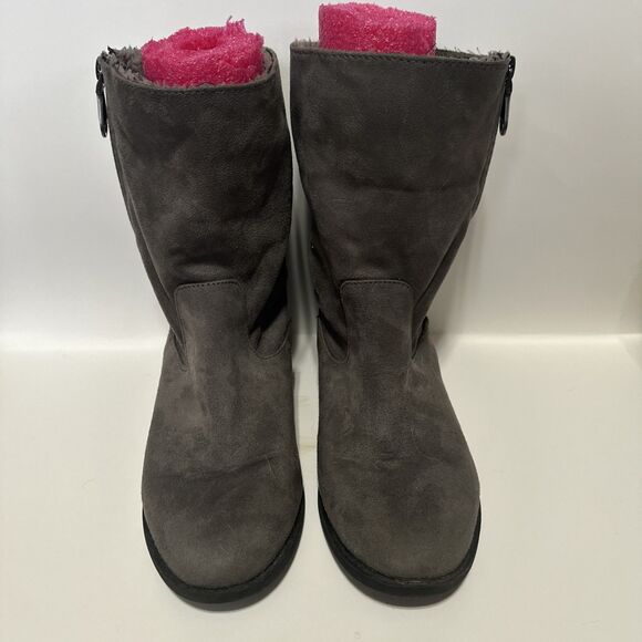 Maurices Regina Sherpa Women's Ankle Boots Size 8 M Black Fold Over Zip-Up - Picture 1 of 14